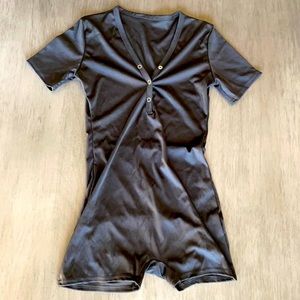 “Black” Sexy,Fitted Adult Onesie W/Butt Flap